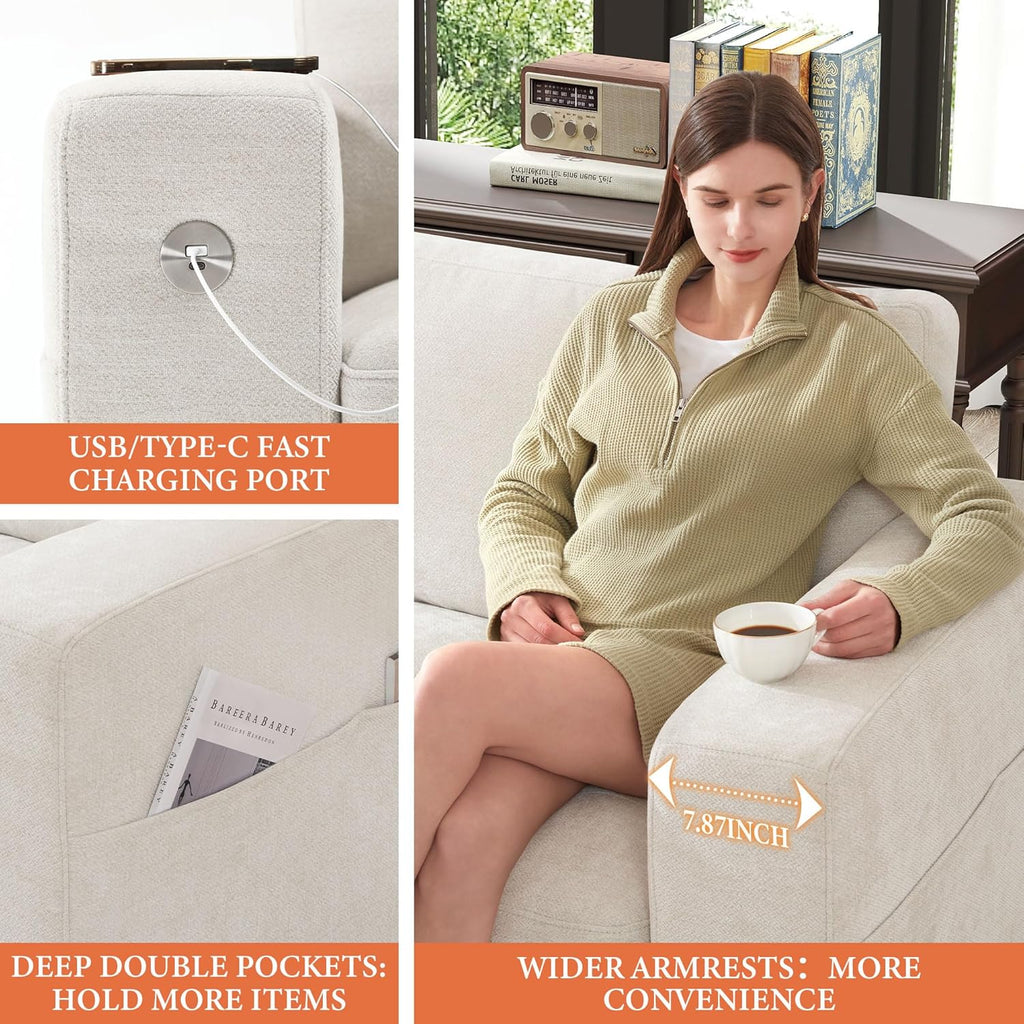 Canapé modulaire moderne en forme de U de 146 pouces d'ihanherry