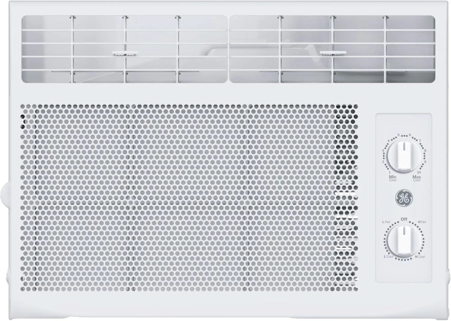 Climatiseur de fenêtre GE, 5 000 BTU pour petites pièces jusqu'à 150 pi² avec ventilateur réglable manuellement et réglages de refroidissement