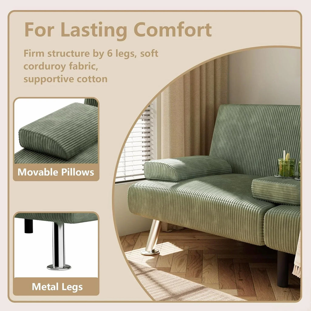 Canapé-lit futon Flamaker Ensemble futon pliant moderne Chaise longue convertible