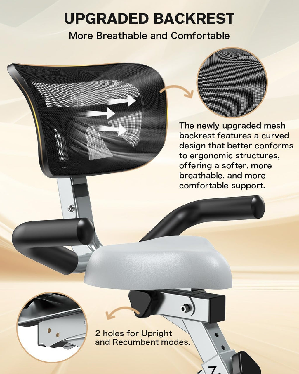 Vélo d'exercice pliable Pooboo, vélo d'exercice stationnaire pliable, vélo d'intérieur vertical