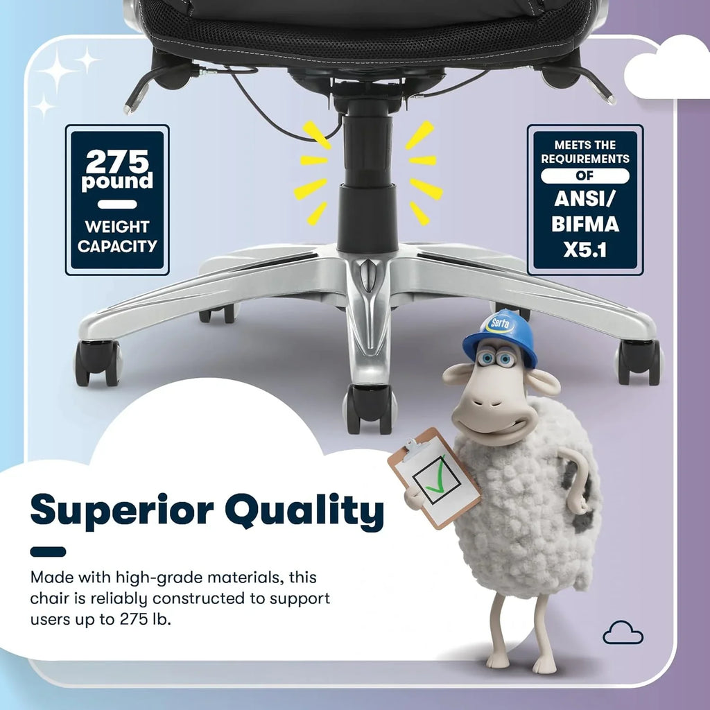 Chaise de bureau exécutive, bureau et chaise d'ordinateur ergonomiques