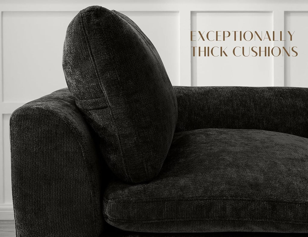 Canapé sectionnel Cloud de 110 pouces pour le salon, canapé convertible en L, canapé sectionnel 3 places