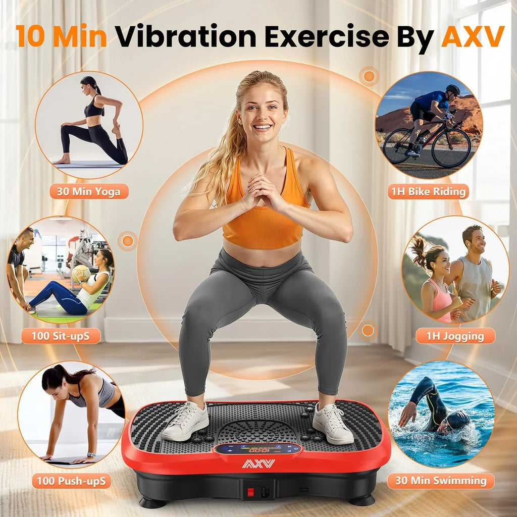 Plateforme de fitness à plateforme vibrante AXV Convient aux hommes et aux femmes pour perdre du poids et brûler les graisses à la salle de sport