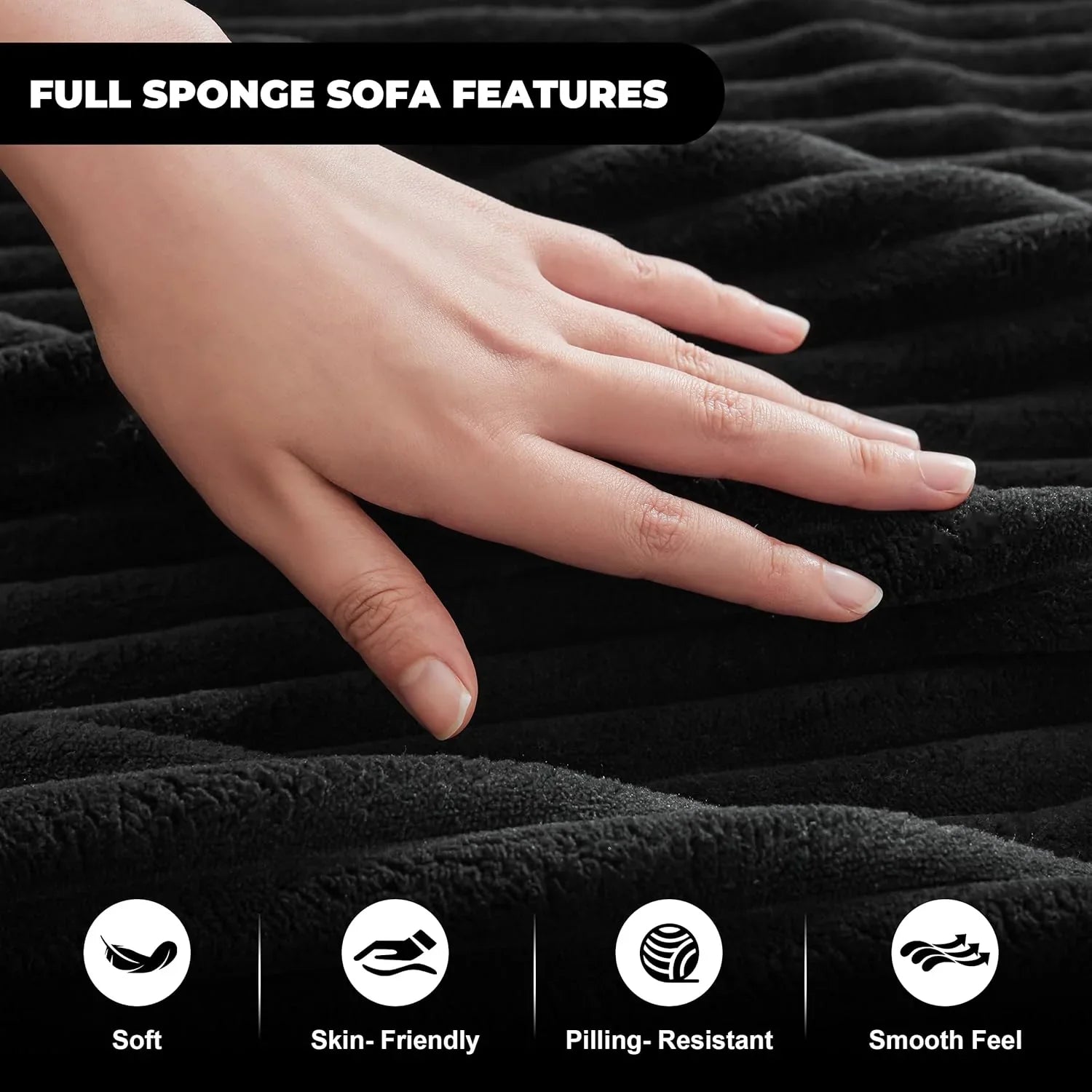 Canapé nuage de 110 pouces, canapé désossé dans le salon, canapé modulable avec sièges profonds