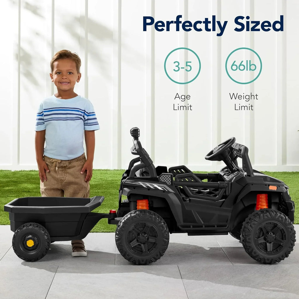 Voiture électrique UTV noire pour enfants