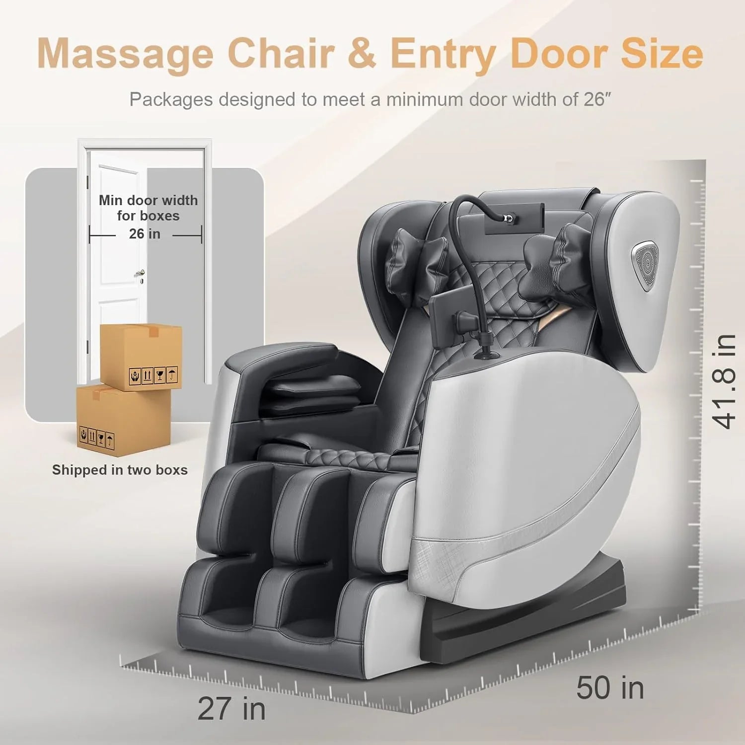 Fauteuil de massage complet 2025, massage zéro gravité, avec 10 rouleaux fixes, chauffant, massage des pieds