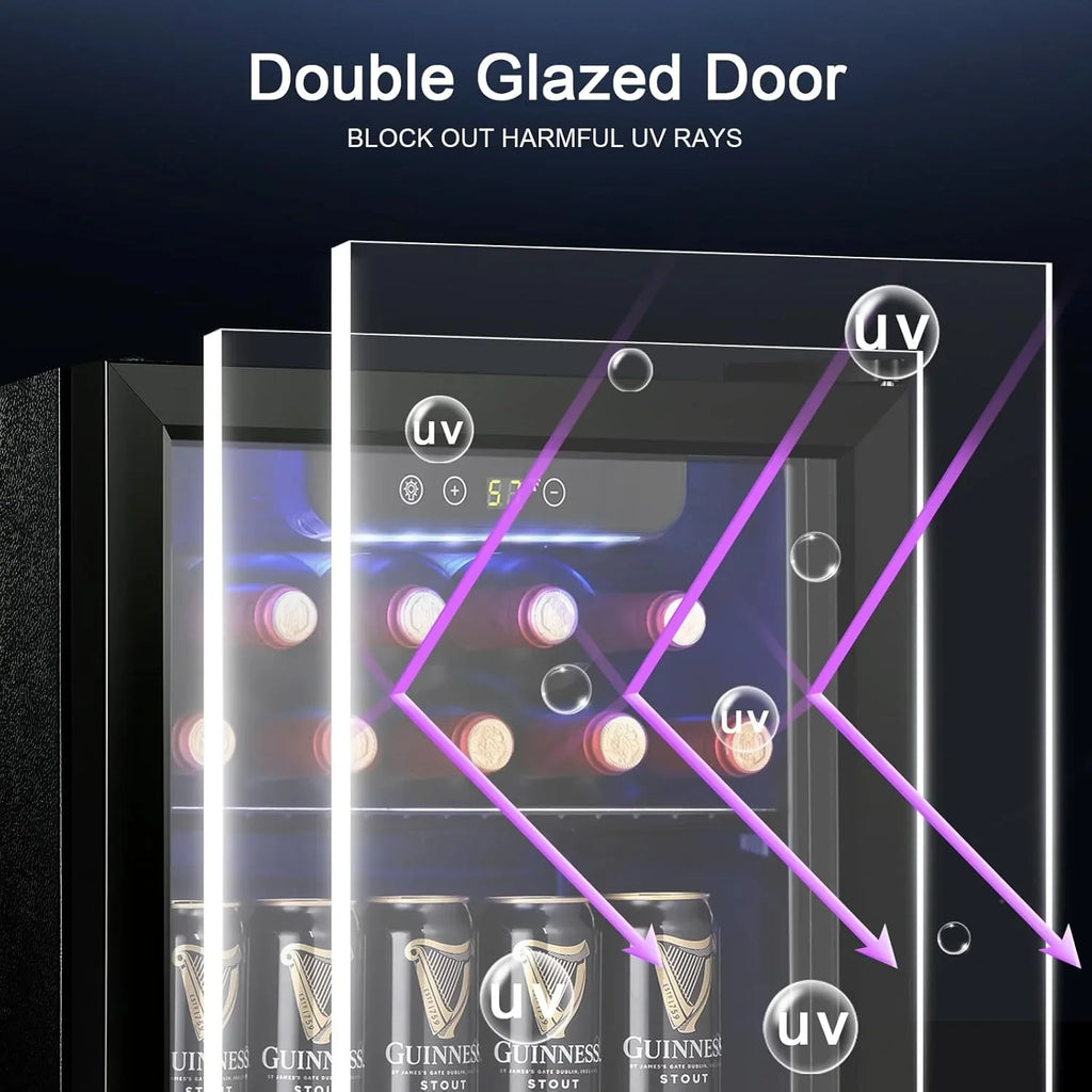 Refroidisseur à vin Antarctic Star 26 bouteilles 130 canettes Réfrigérateur à boissons Mini refroidisseur à vin