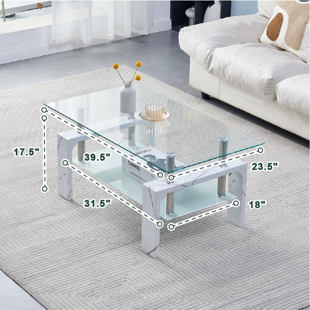 Table basse rectangulaire de salon, table basse d'appoint moderne