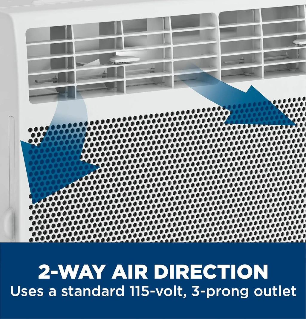 Climatiseur de fenêtre GE, 5 000 BTU pour petites pièces jusqu'à 150 pi² avec ventilateur réglable manuellement et réglages de refroidissement