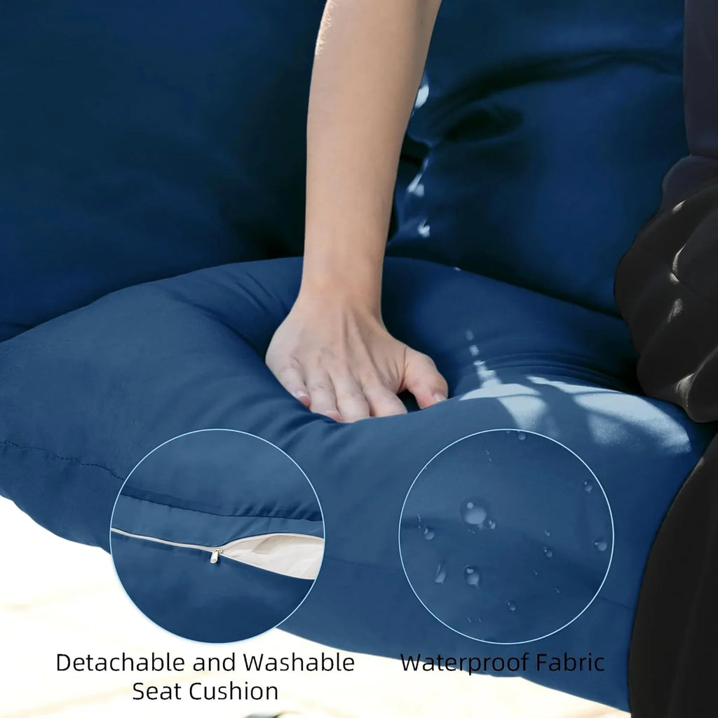 Chaise double œuf avec support hamac balançoire chaise pliable canapé suspendu amour