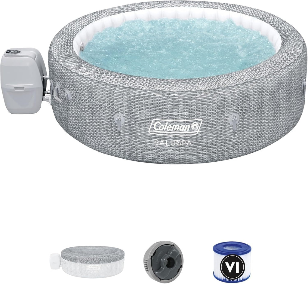 Spa gonflable rond portable d'extérieur SaluSpa Sicily AirJet pour 7 personnes