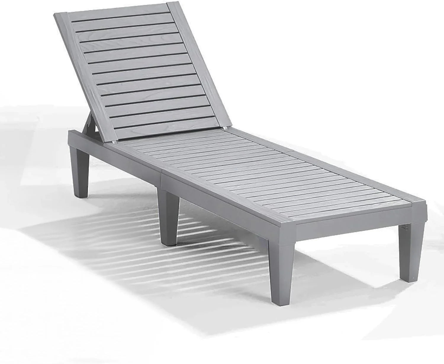 Chaises de patio - Ensemble de 2 chaises longues noires pour l'extérieur, chaise longue de jardin légère