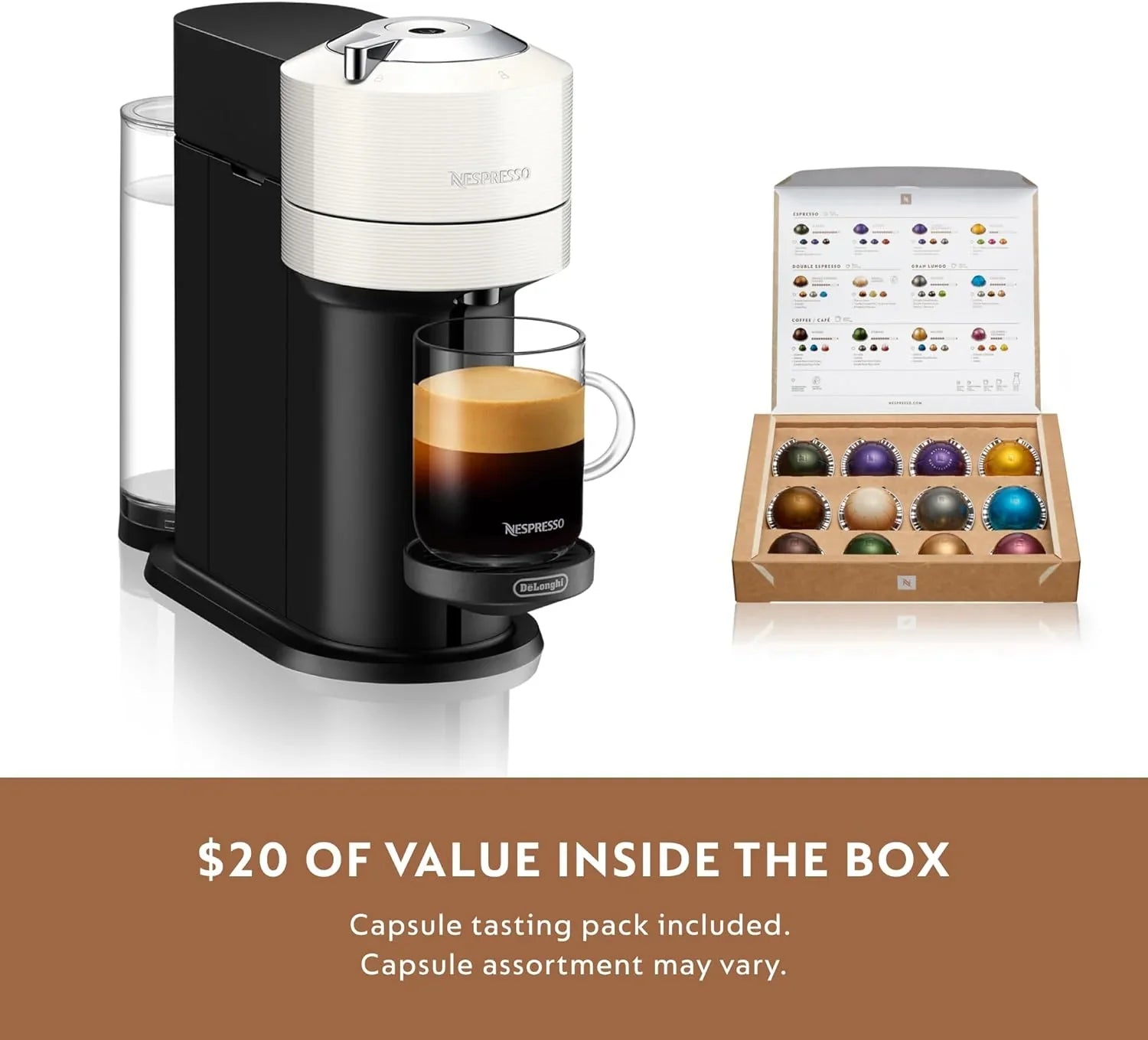 Nespresso Vertuo Next de De’Longhi – Machine à café et expresso blanche