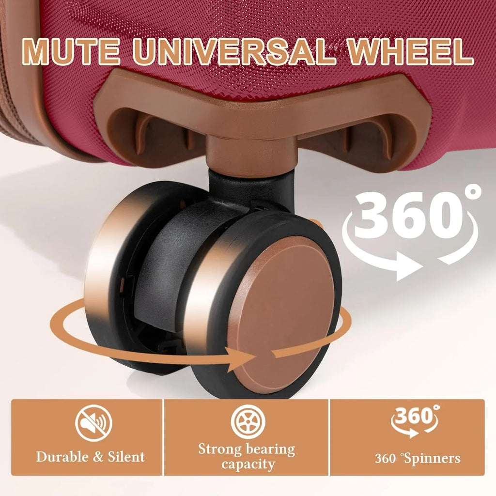 Ensemble de bagages 5 pièces valise extensible 22x14x9 certifié aviation ensemble de voyage étanche durable