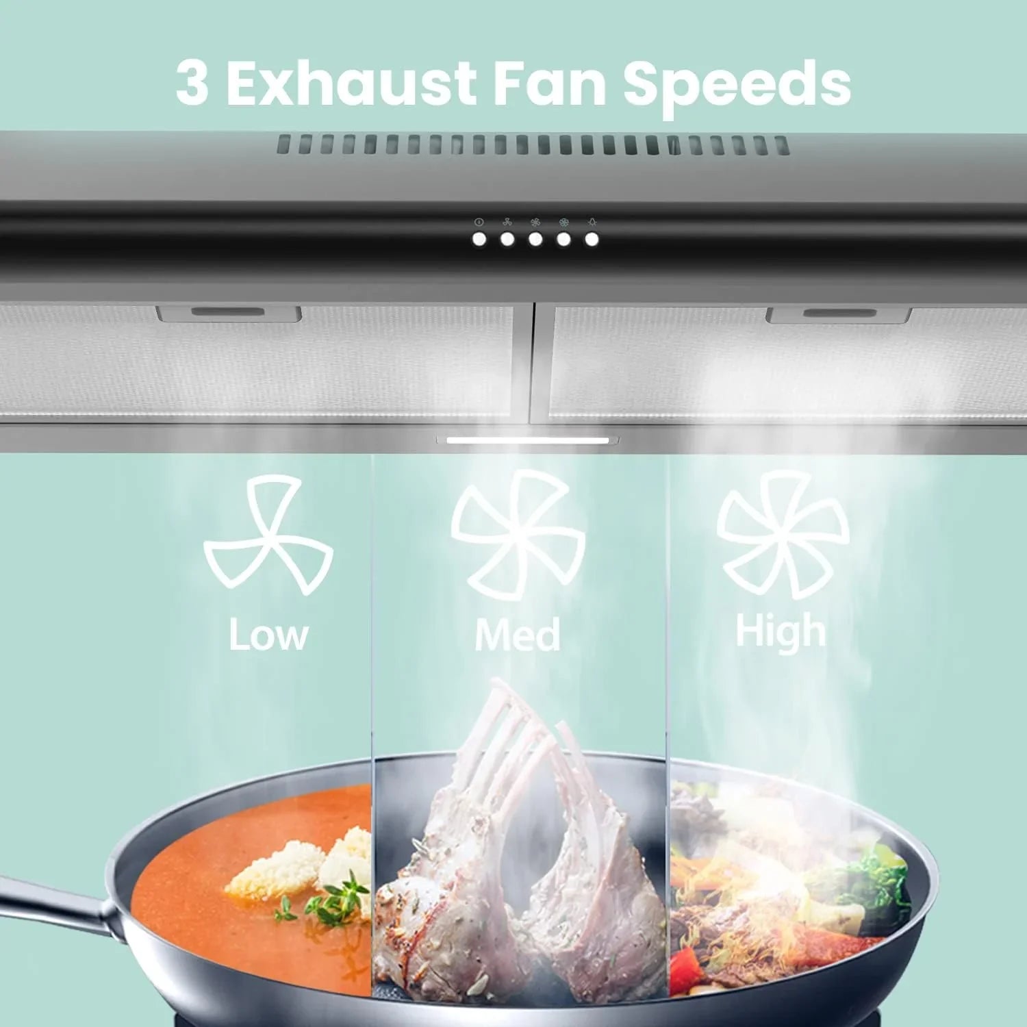 Filtre de cuisine réutilisable en acier inoxydable durable Comfee 30 po pour conduit/sans conduit sous armoire