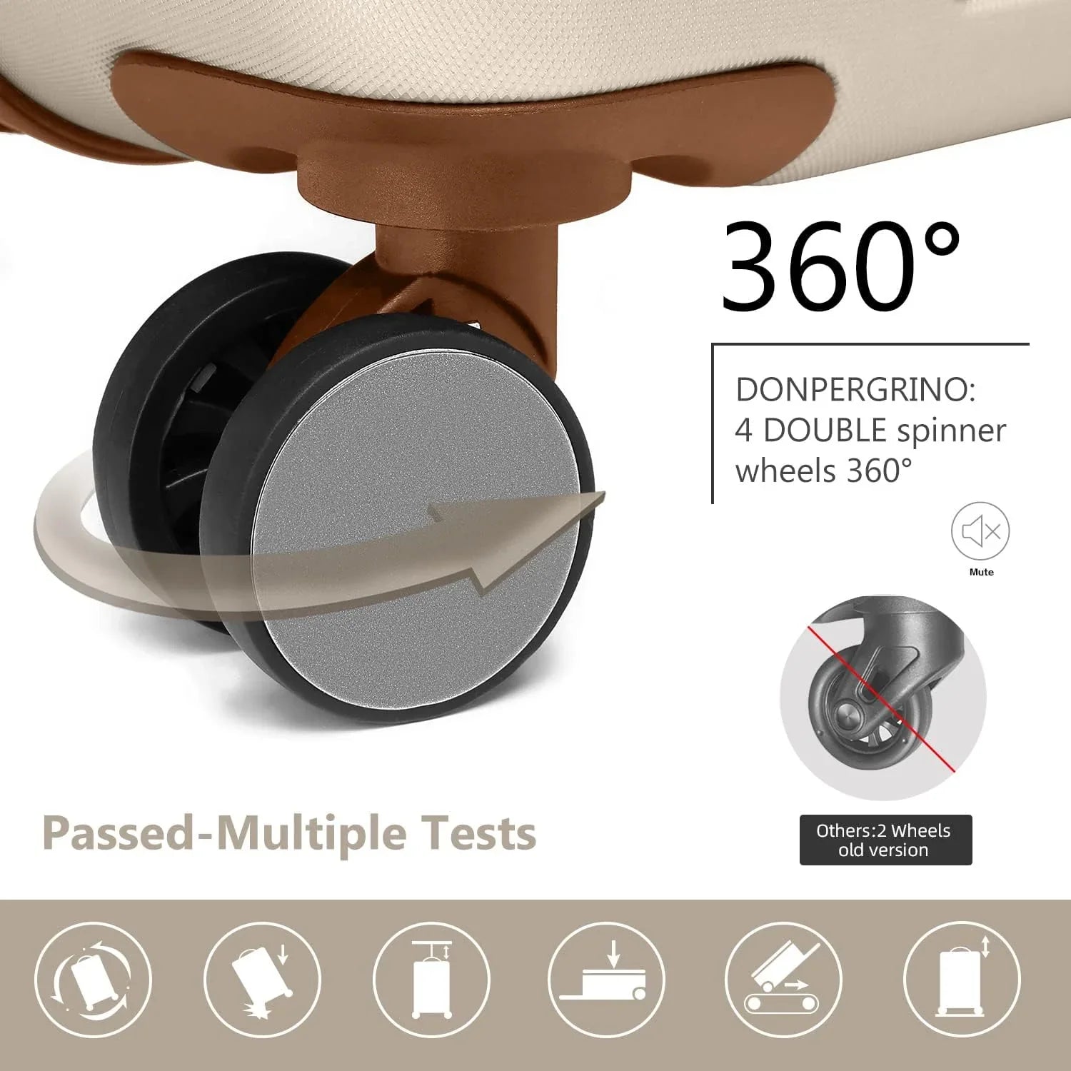 Ensemble de bagages à main légers et extensibles à coque rigide de 6 pièces