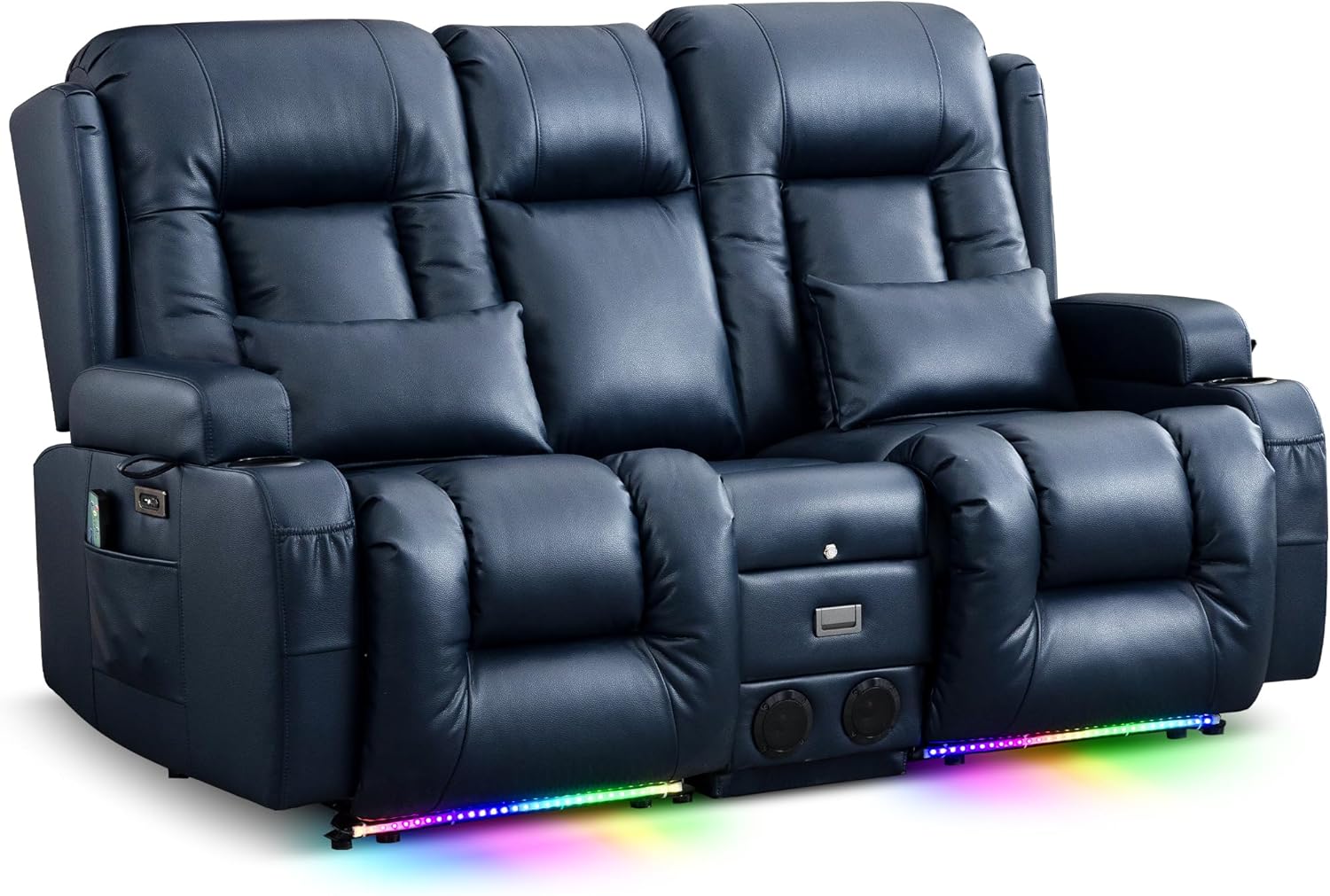 Canapé inclinable électrique TUNYI avec fonctions massage et chauffage, siège home cinéma avec console, canapé inclinable électrique pour camping-car