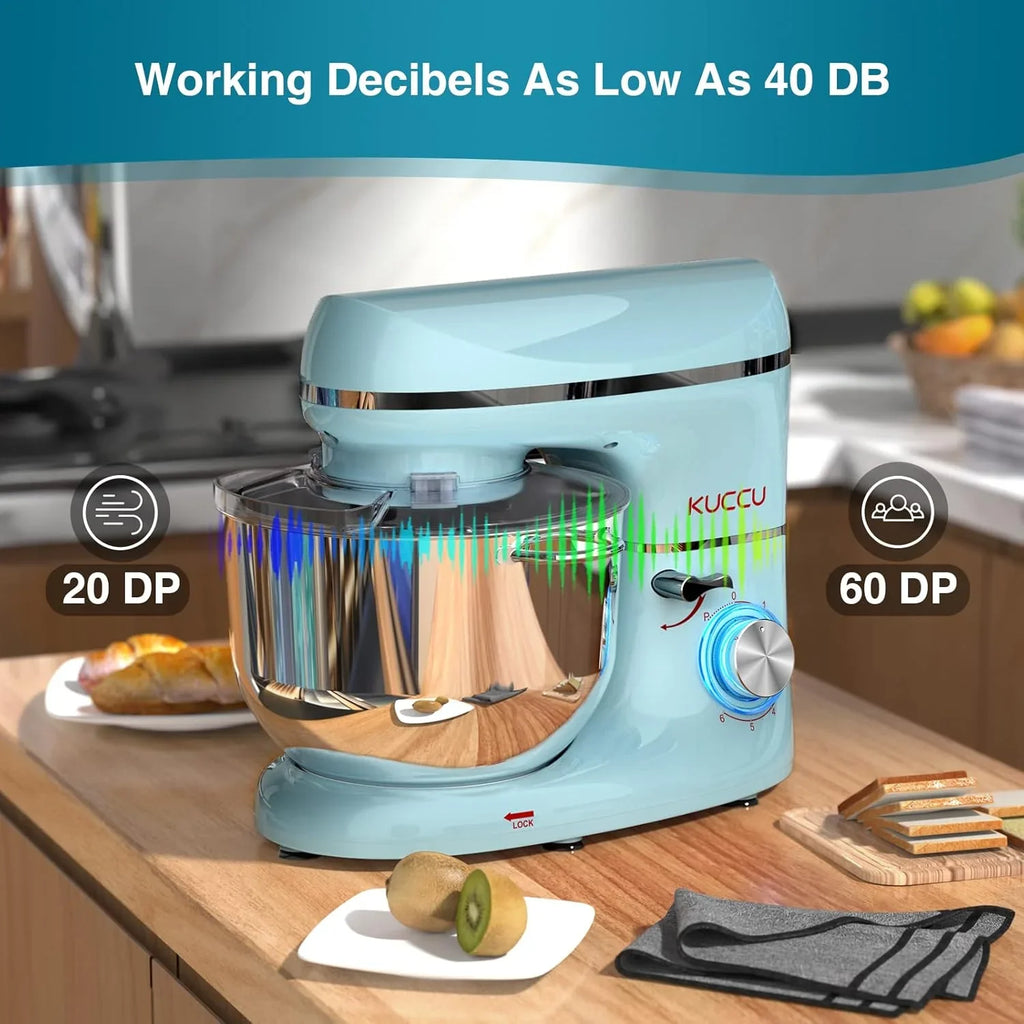 Batteur sur socle 6,5 pintes 660 W 6 vitesses à tête inclinable, batteur électrique de cuisine