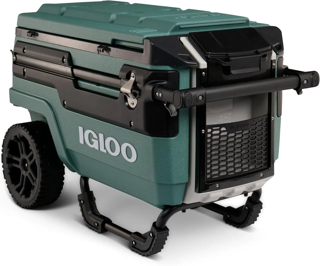 Glacière à roulettes de 70 pintes, glacière isotherme à coque rigide