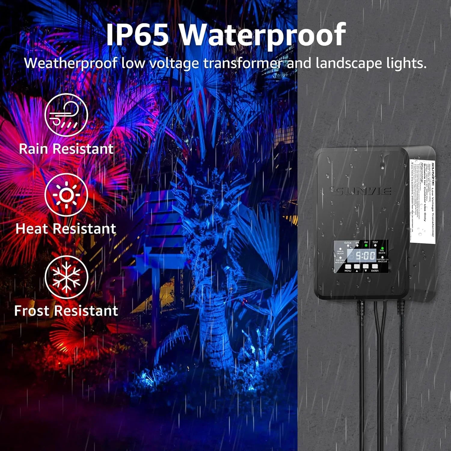 Kit d'éclairage paysager à LED, lumières de paysage imperméables à changement de couleur