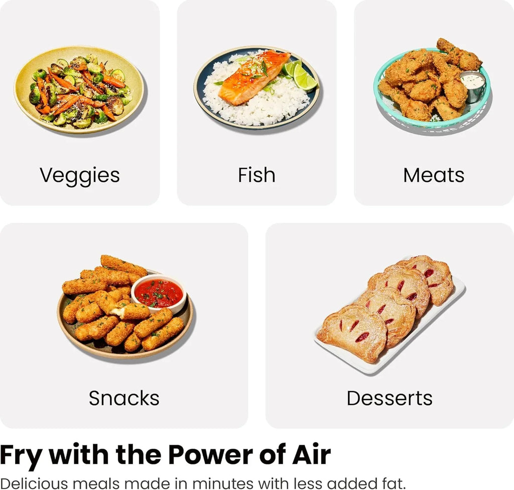 Friteuse à air double panier Chefman 6 pintes - Écran tactile numérique, finition Smart Sync, friture haute température, arrêt automatique, 2 poêles antiadhésives indépendantes de 3 pintes, paniers lavables au lave-vaisselle