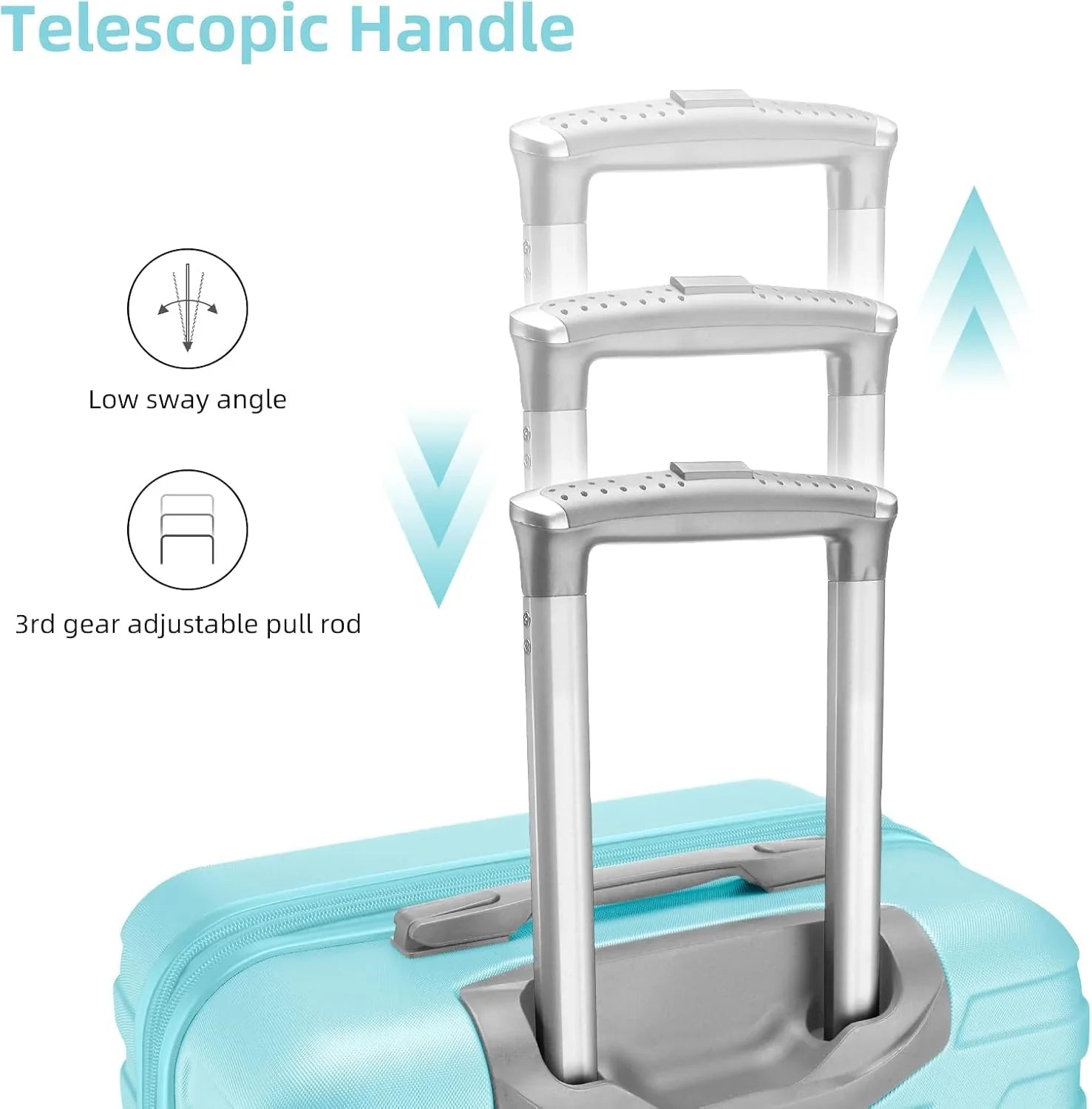 Ensemble de bagages à main légers et extensibles à coque rigide de 6 pièces