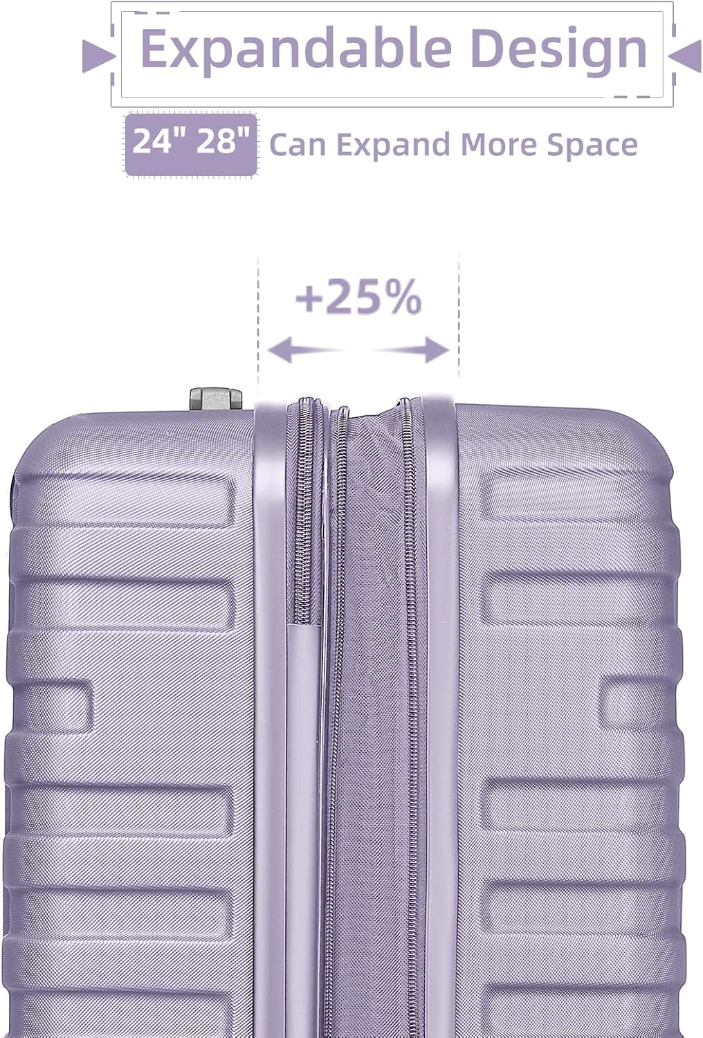 Ensemble de bagages à main légers et extensibles à coque rigide de 6 pièces