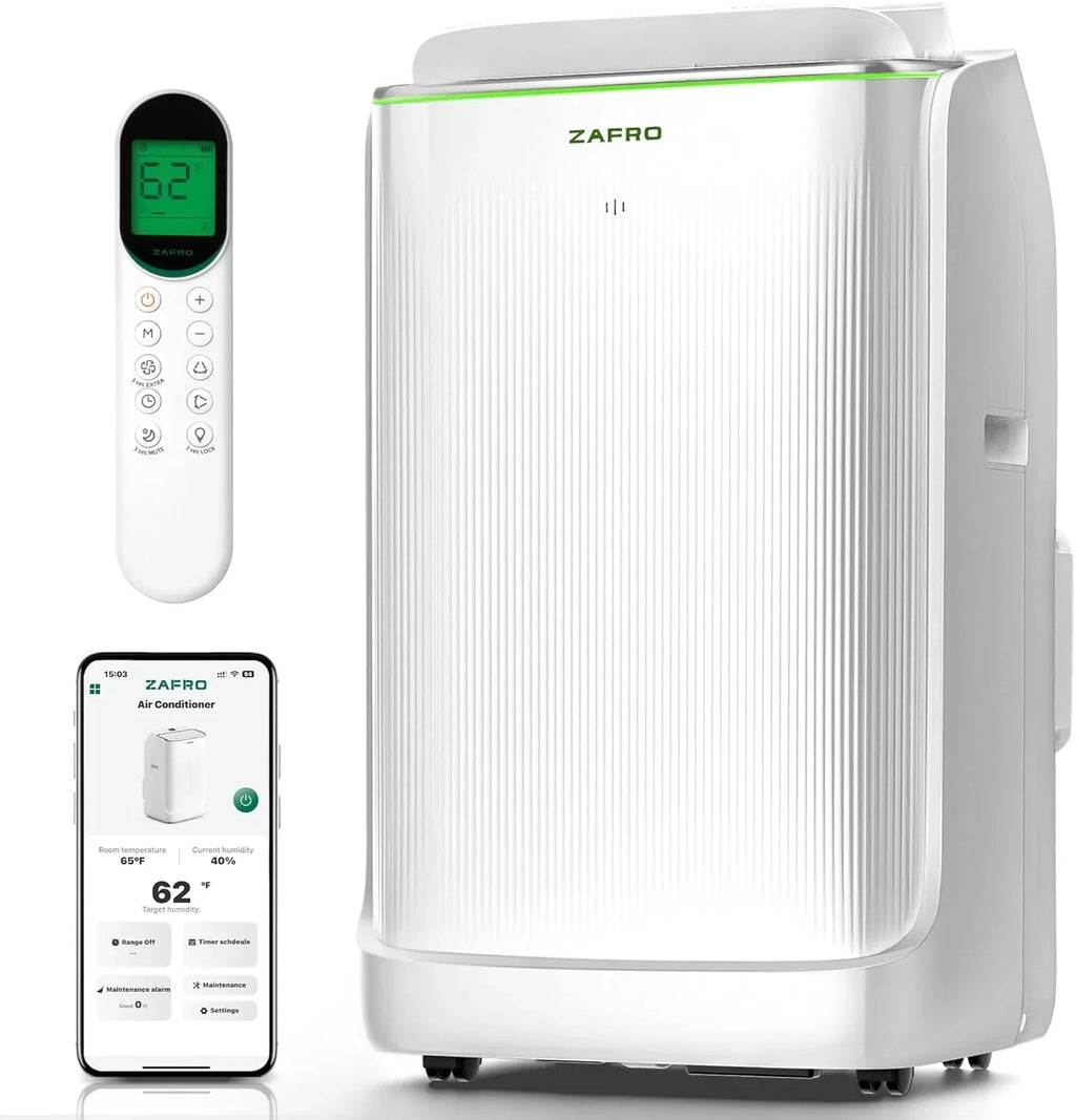Climatiseurs portables ZAFRO 8 000 BTU, 4 modes, refroidissement rapide, économie d'énergie, télécommande, autonomie 24 h