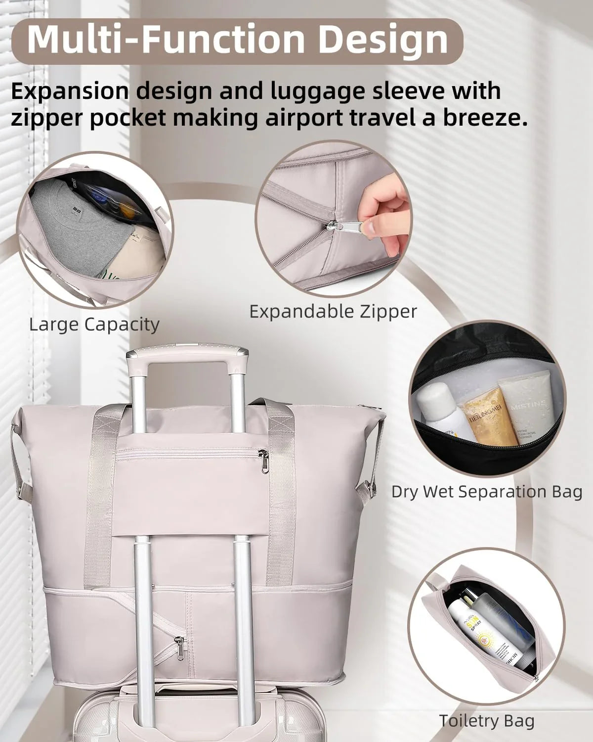 Ensemble de bagages 6 pièces, ensemble de valises rigides extensibles avec roulettes pivotantes, ensemble de bagages à roulettes légers