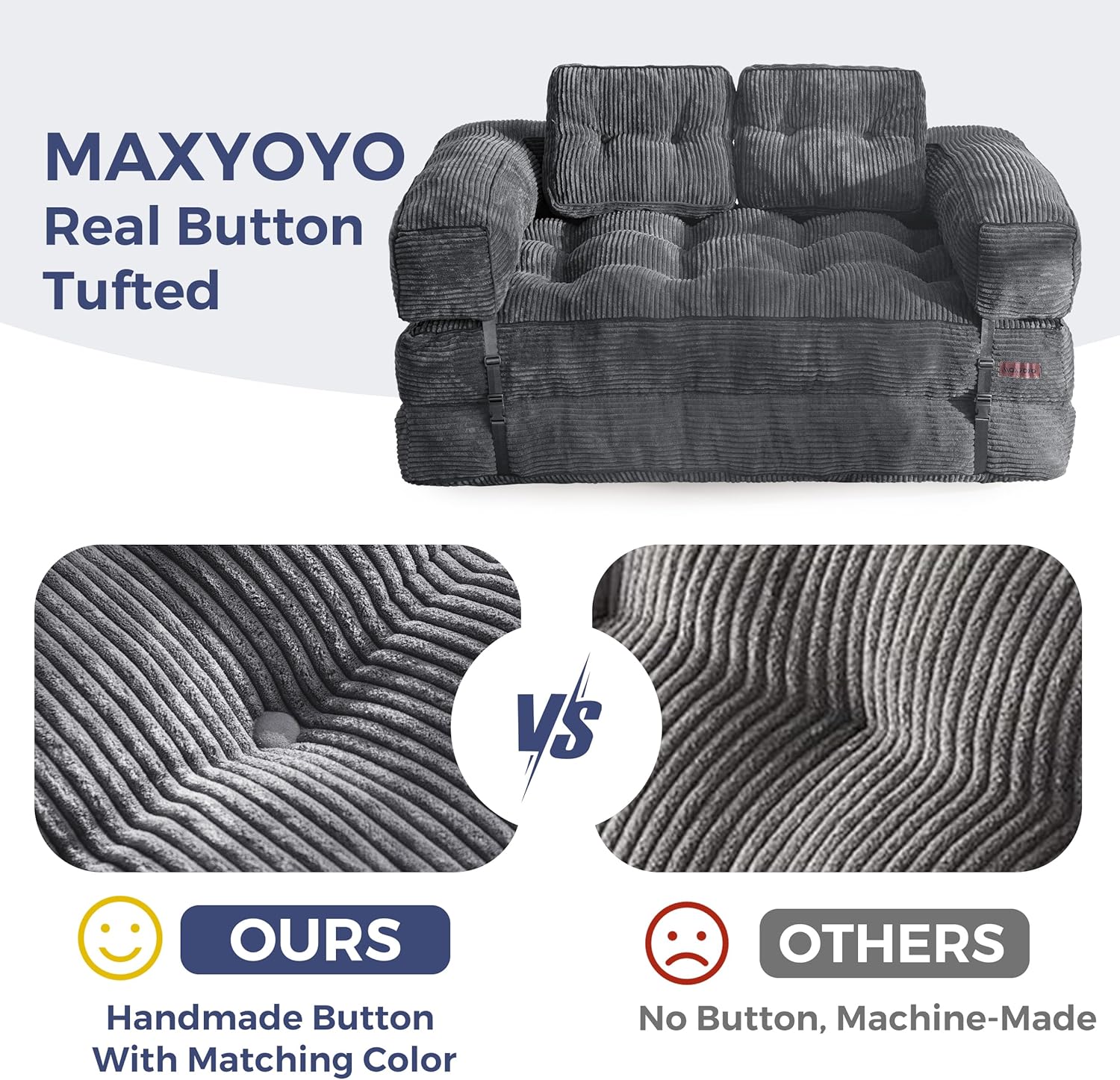 Canapé-lit pliant, canapé-lit convertible en L avec accoudoirs et oreillers