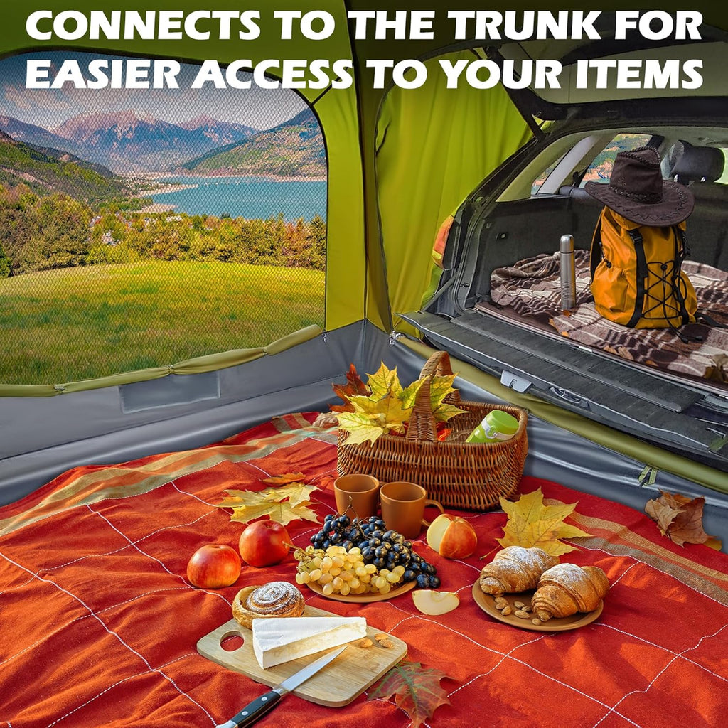 Tente de camping SUV, conception double couche imperméable PU3000mm, tente de voiture