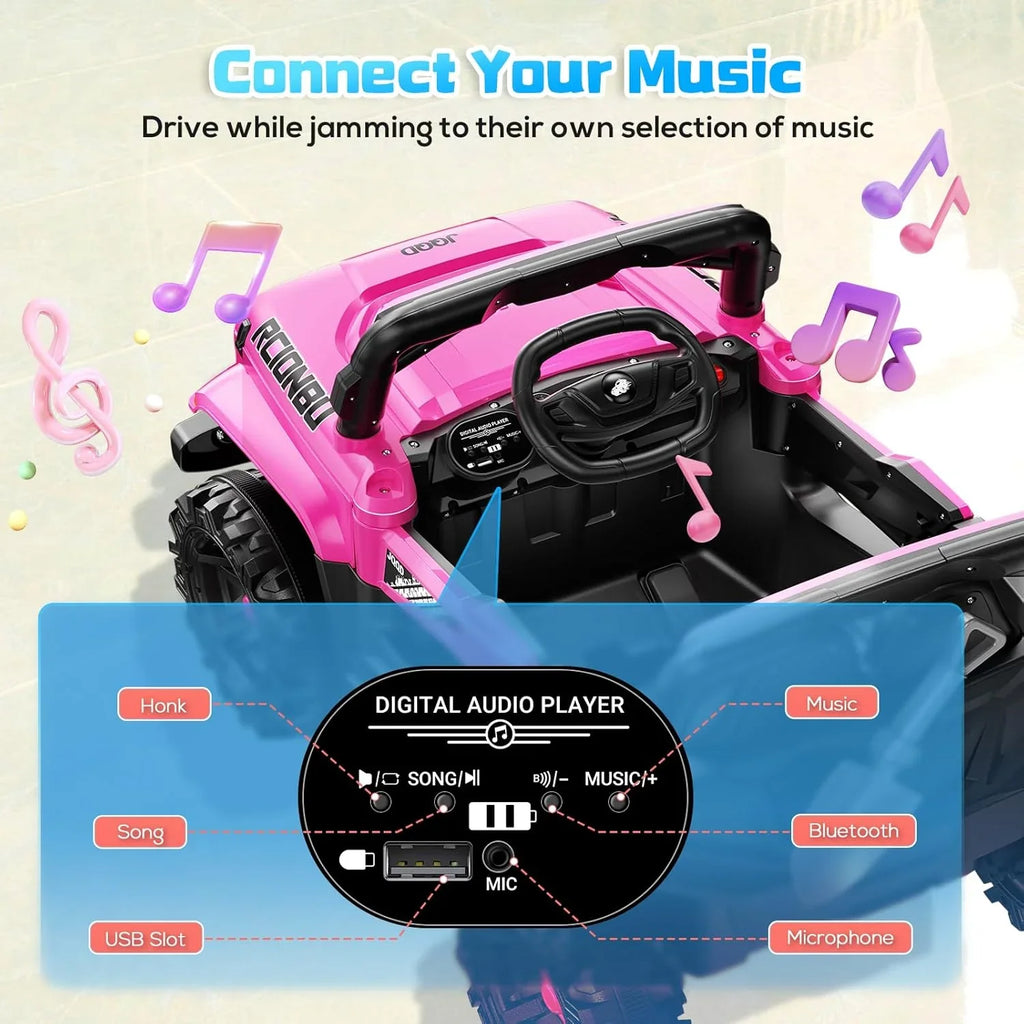 Camion de conduite pour enfants SEALIGHT 12 V, modèle 380 W, moteur, fonction de freinage d'urgence