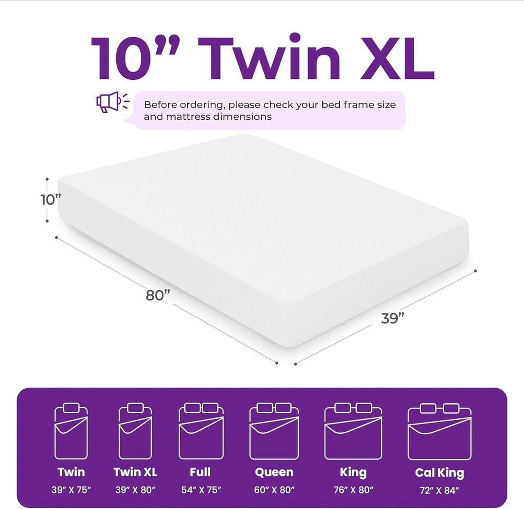 Matelas en mousse à mémoire de forme GAESTE de 8 pouces, entièrement rafraîchissant, matelas dans une boîte