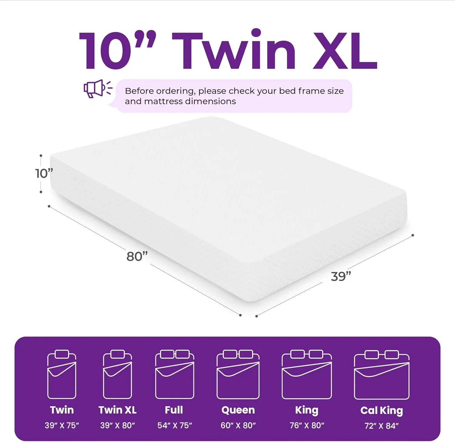 Matelas en mousse à mémoire de forme GAESTE de 8 pouces, entièrement rafraîchissant, matelas dans une boîte