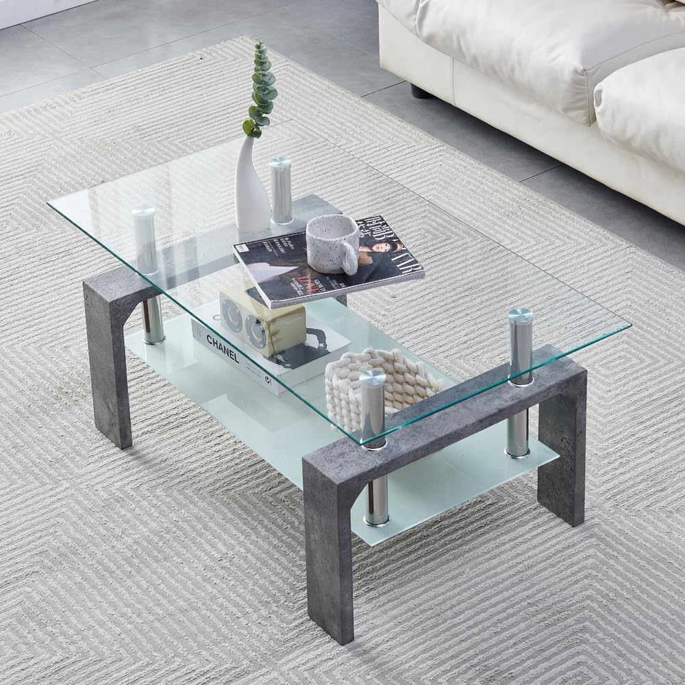 Table basse rectangulaire de salon, table basse d'appoint moderne
