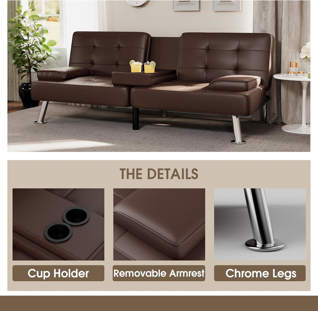 Canapé-lit futon Flamaker Ensemble futon pliant moderne Chaise longue convertible