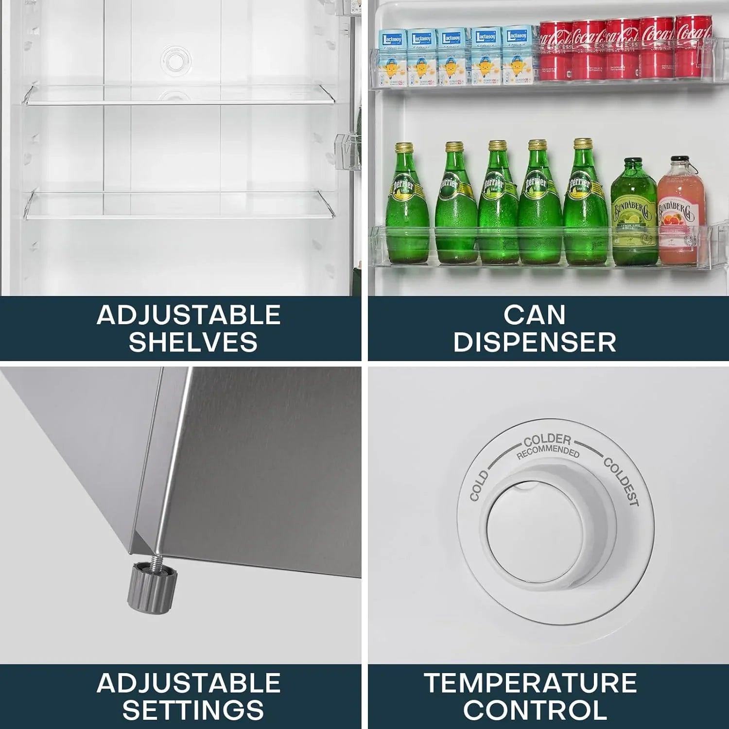 Réfrigérateur Upstreman de 7,7 pieds cubes avec congélateur, double porte,