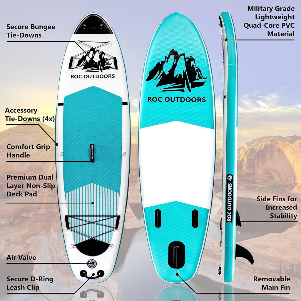 Planche de stand-up paddle gonflable ROC Accessoires de planche de paddle SUP Pont antidérapant confortable