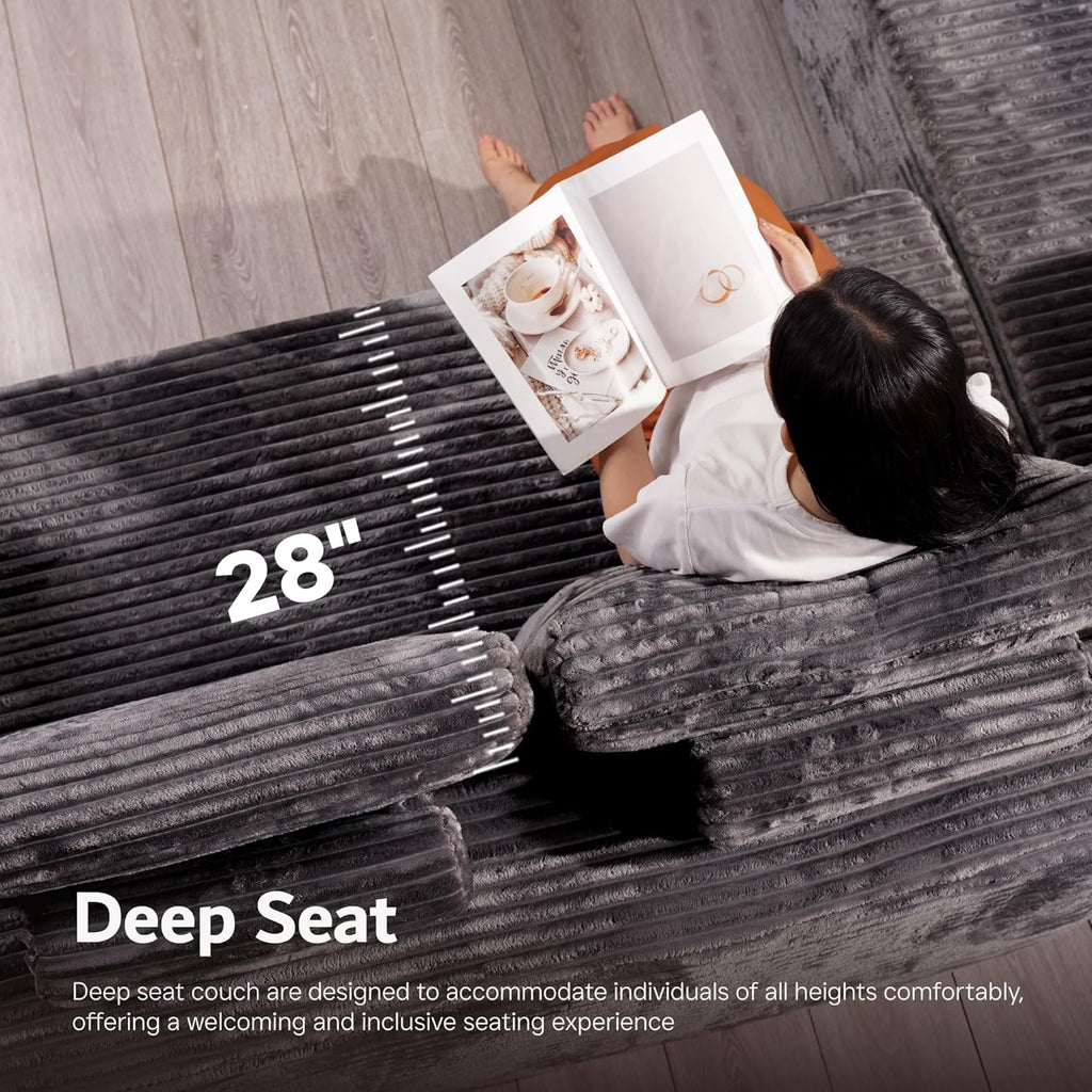 Canapé Ovios 104" Cloud Section Fauteuil en L, canapé modulaire moderne