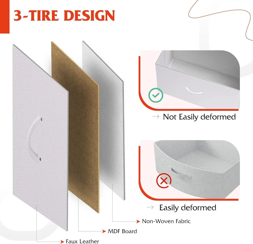 Meuble de rangement WLIVE avec 13 bacs en tissu, tiroirs de rangement avec cadre en acier, grande tour de rangement pour salon, couloir, bureau, noir anthracite