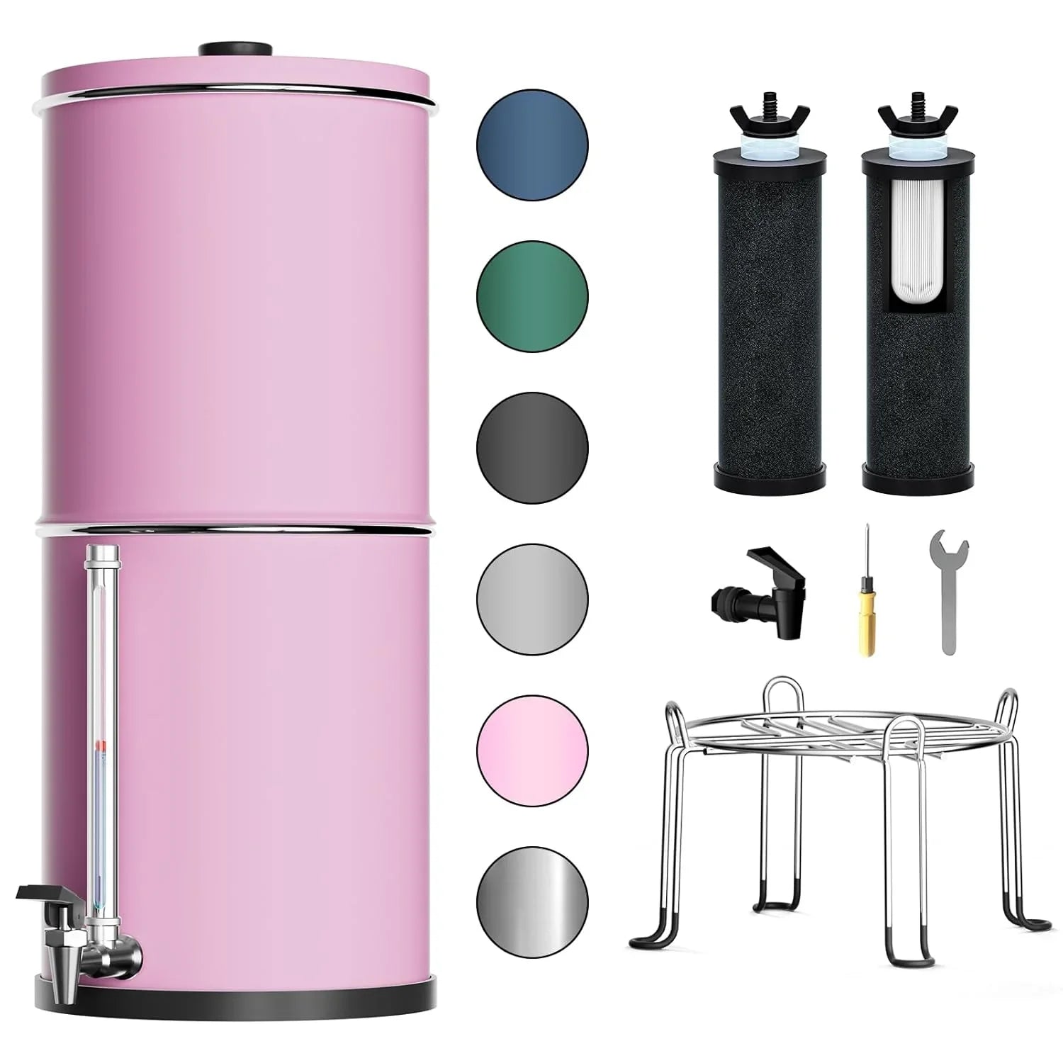 Système de filtration d'eau par gravité par ultrafiltration Purewell en trois étapes de 0,01 μm 304