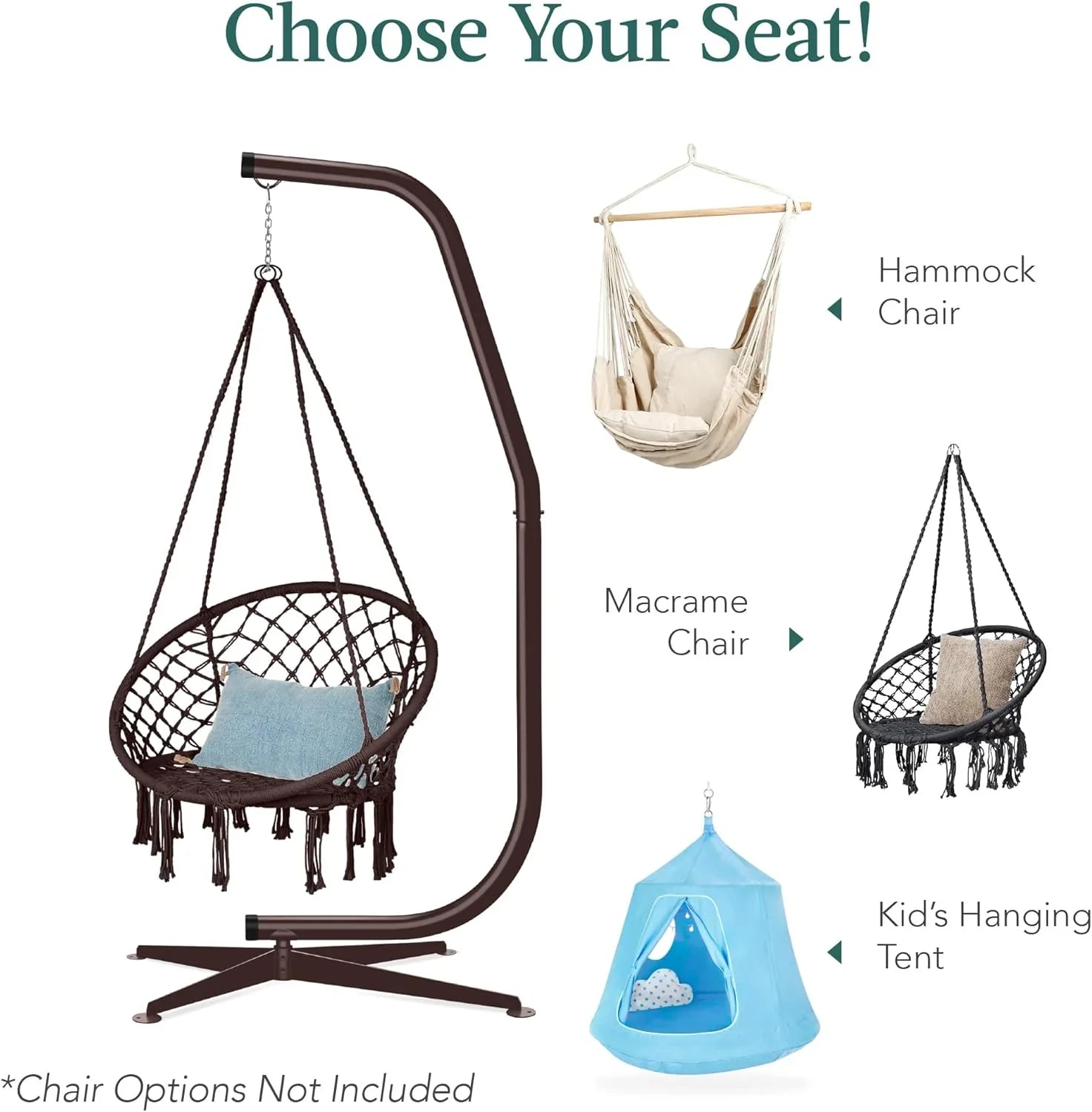 Support en C pour hamac en métal Best Choice Products