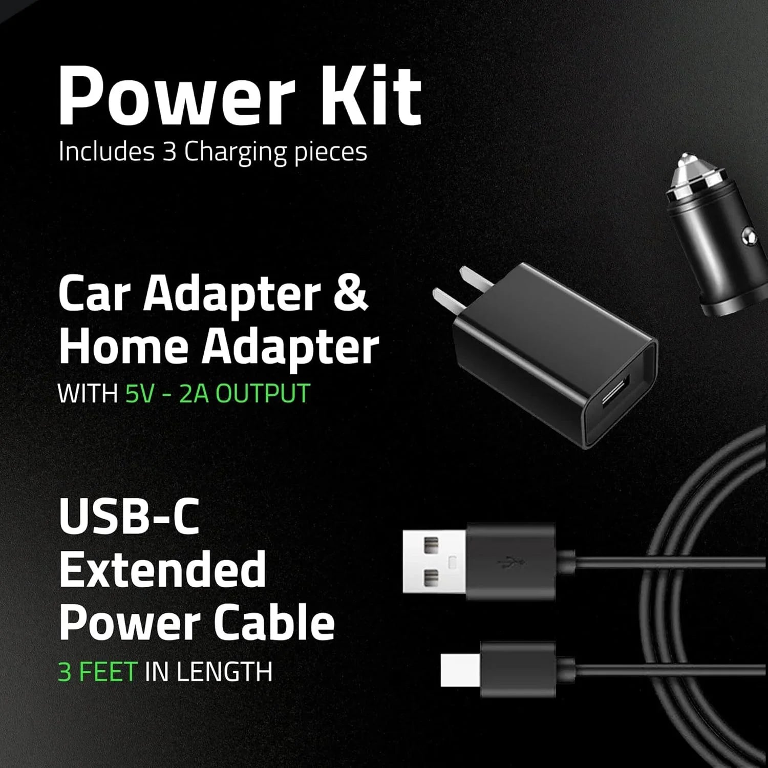 Offre groupée Power Kit - Pack de 2 - Compresseur d'air portable pour pneus avec kit d'alimentation pour recharge à domicile et en déplacement - Pompe à air sans fil pour pneus de voiture, motos et vélos