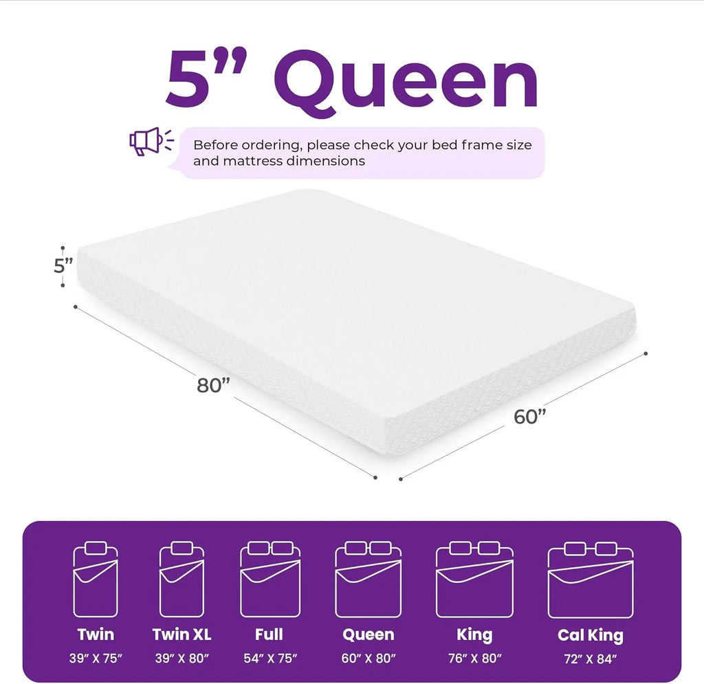 Matelas en mousse à mémoire de forme GAESTE de 8 pouces, entièrement rafraîchissant, matelas dans une boîte