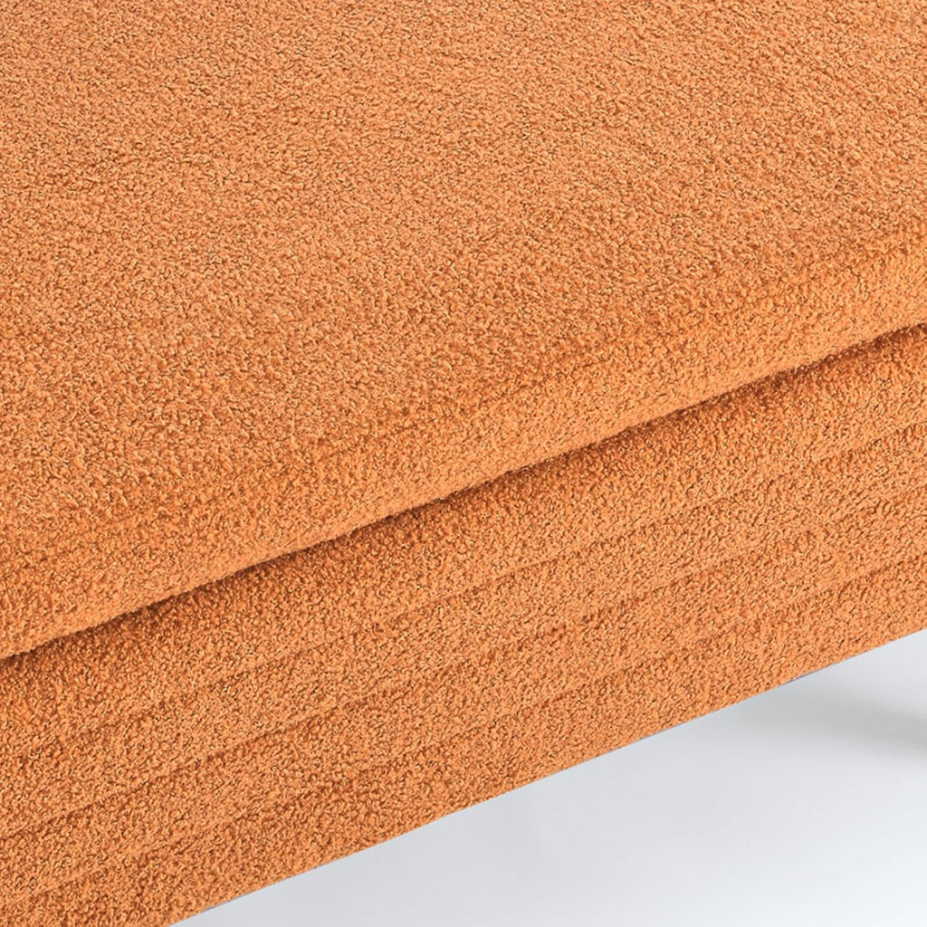 Tabouret de rangement moderne Furniliving, tabouret de bout de lit en bois massif Sherpa, tabouret rembourré tabouret d'intérieur