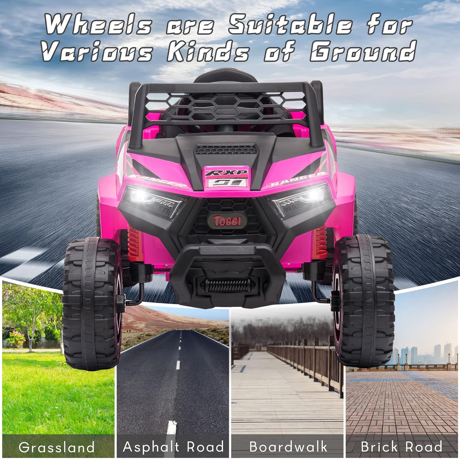 Voiture électrique tout-terrain TOBBI 12 V pour enfants