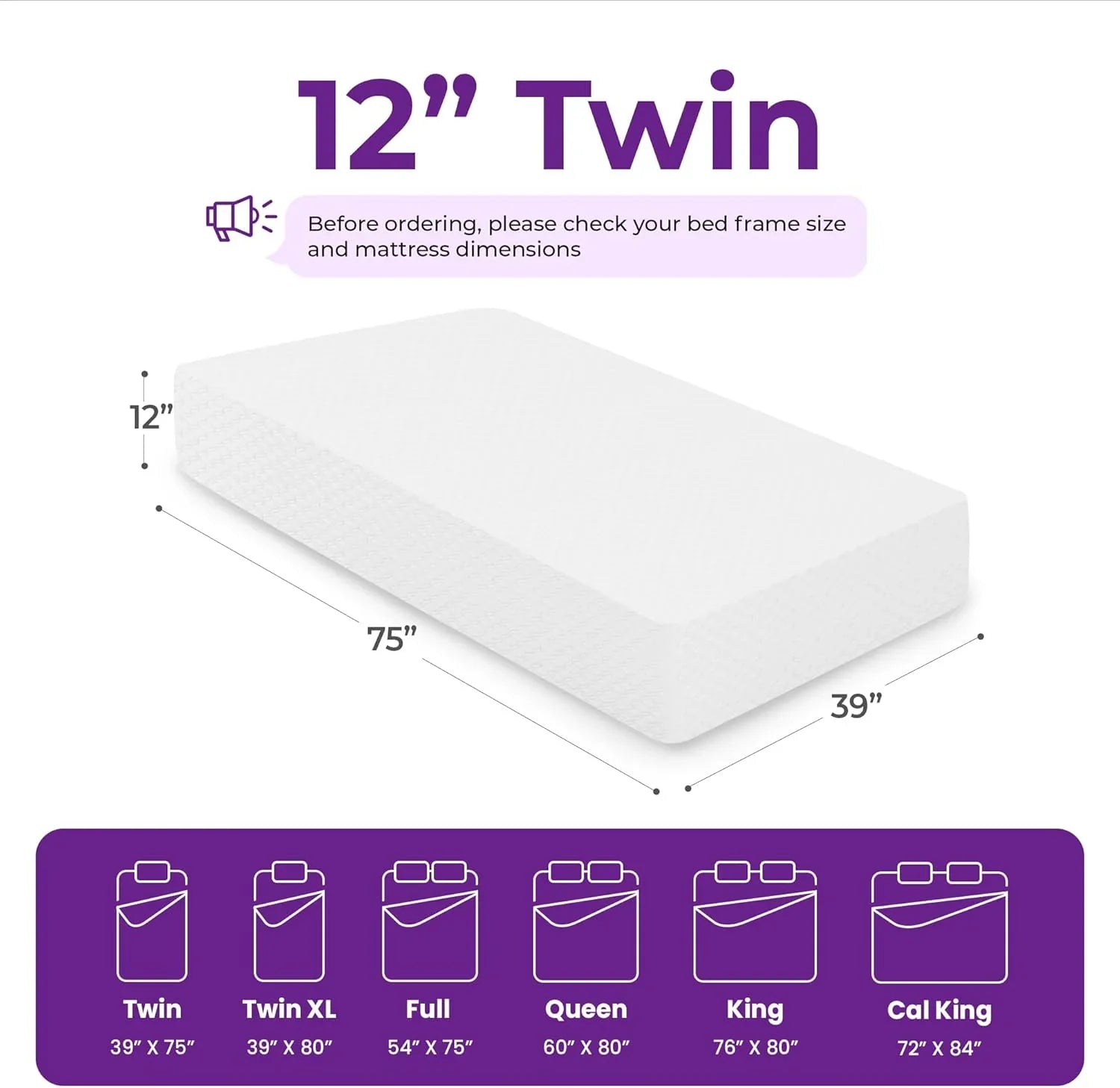 Matelas en mousse à mémoire de forme GAESTE de 8 pouces, entièrement rafraîchissant, matelas dans une boîte