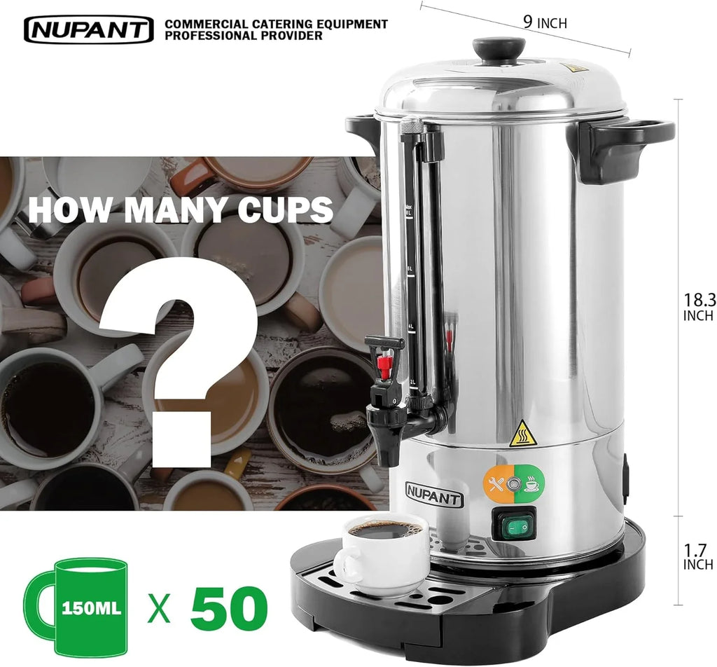 Cafetière professionnelle 15 litres en acier inoxydable 304