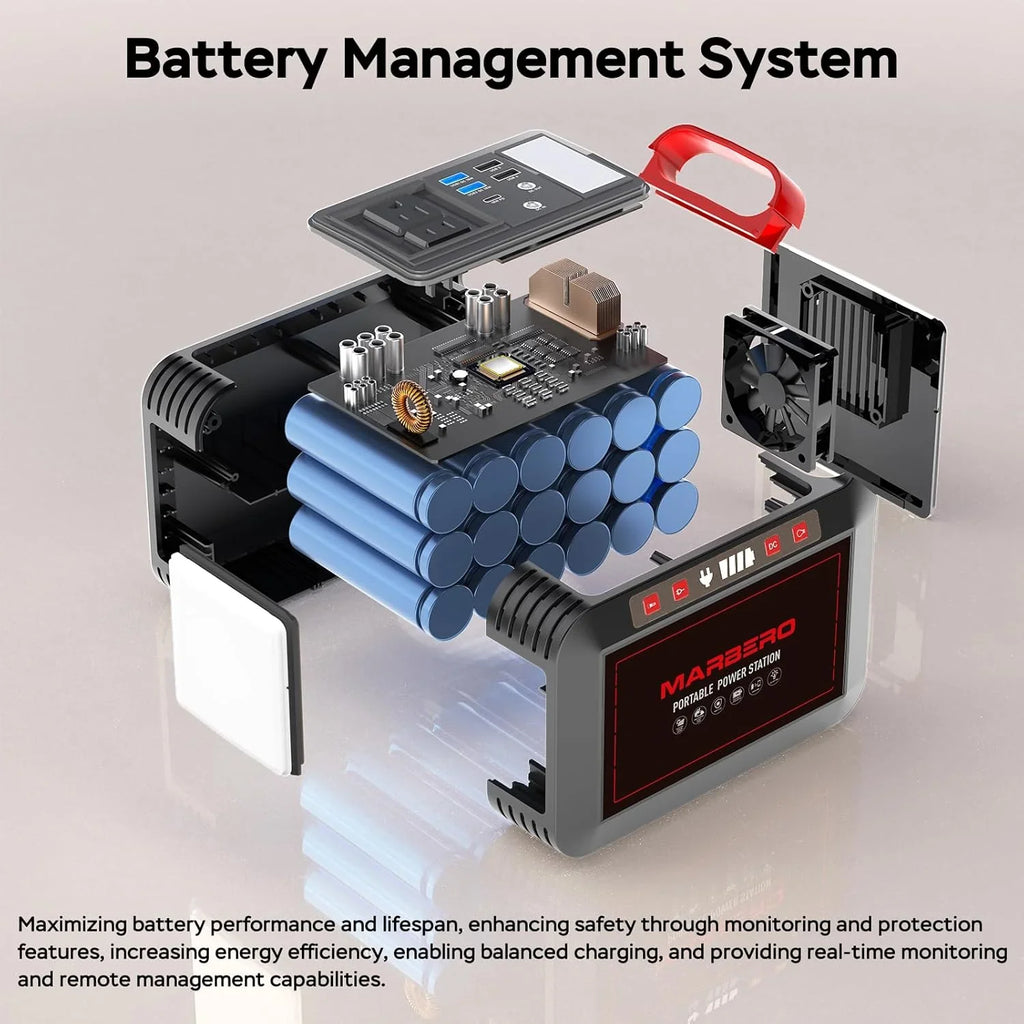 Centrale électrique portable 88 Wh, générateur solaire au lithium pour camping, charge rapide avec prise secteur, batterie externe de 120 W de pointe