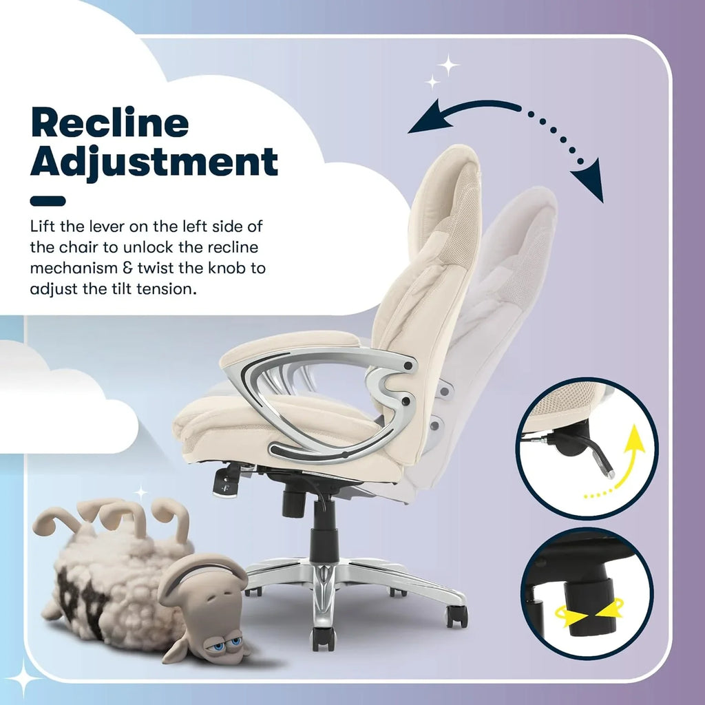 Chaise de bureau exécutive, bureau et chaise d'ordinateur ergonomiques